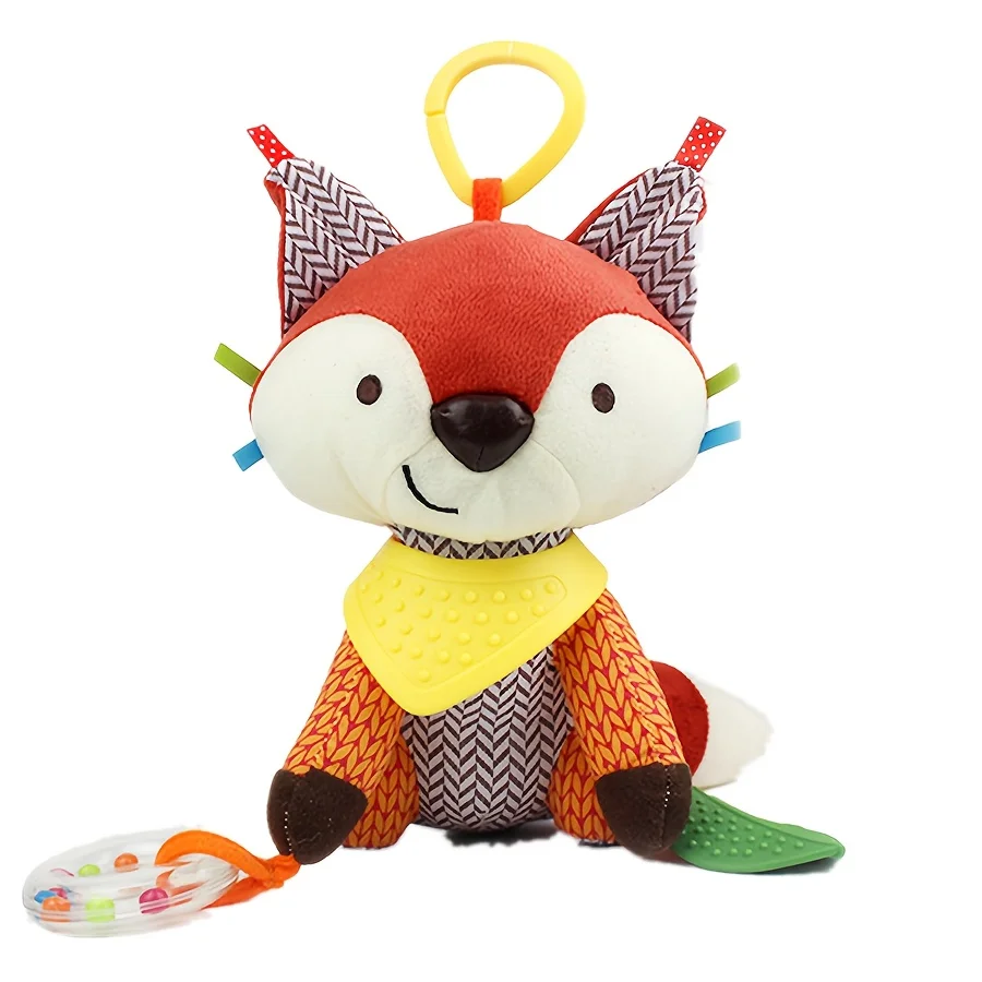 1 juguete de zorro de peluche suave para bebé, muñeco de peluche calmante para bebé de 0 a 12 meses, cumpleaños/Navidad/ Acción de Gracias de 0 a 3 años