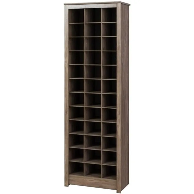 Gray Tall Storage Cabinet, Shoe Cabinet, Entryway Furniture with 36 Shoe Cubbies 13