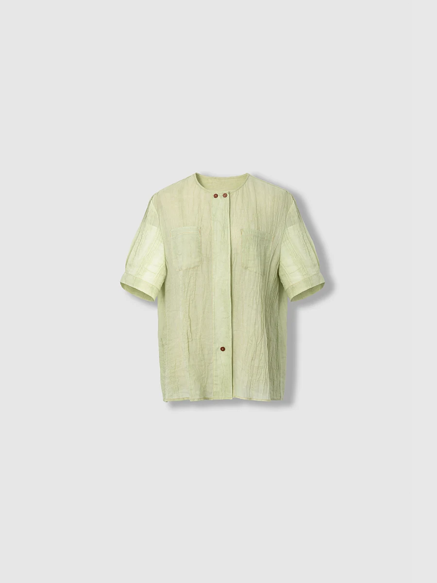 

Женская рубашка больших размеров с коротким рукавом из лиоцелла с текстурой льна, весна-лето, повседневная, свободного кроя, разноцветная, износостойкая, для ежедневной носки