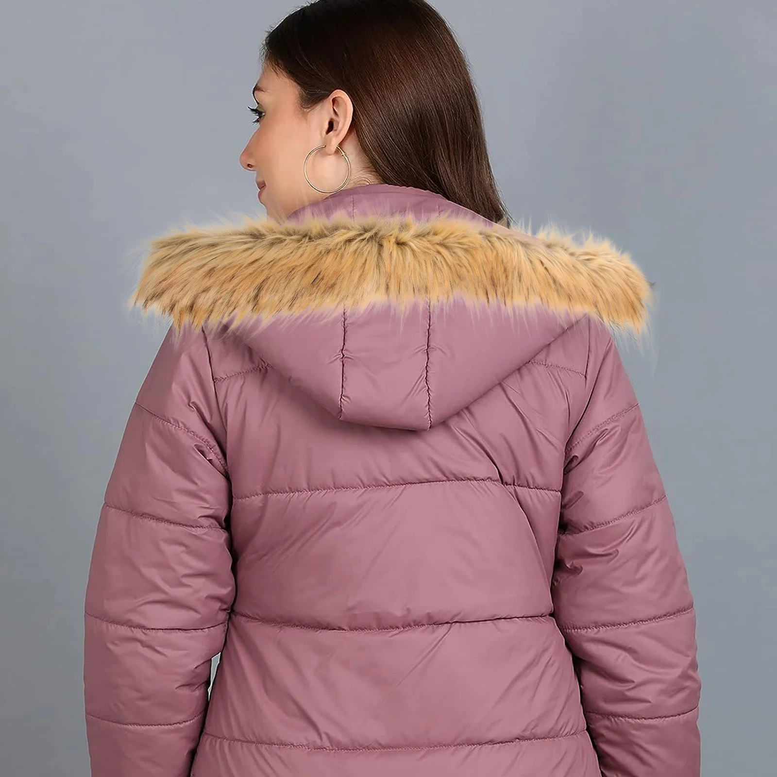 Faux Hood Trim For Women Winter Shawl Collar Replacement Warm Thickened Neck Accessory For Coat Down Jacket Ear Muff