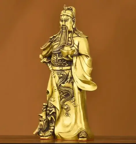 Guan Gong Buddha Statue Dekoration aus reinem Messing für Heim dekoration und Geschenk öffnung Guan Yu Guan er Ye Wu Cai Shen Statue