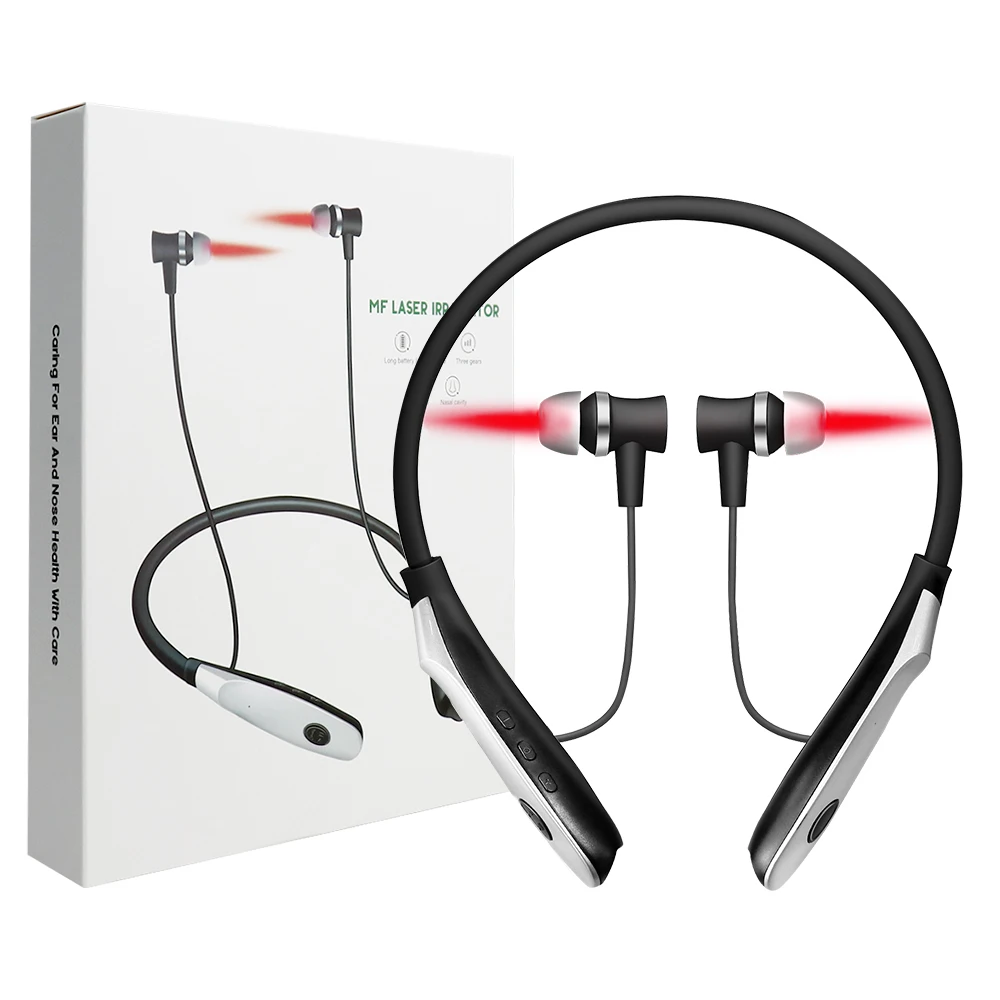 

Neck-hanging Portable Tinnitus Ear Laser Therapy 650nm Laser Irradiation Earplugs Otitis Media Deafness Nose Rhinitis Sinusitis