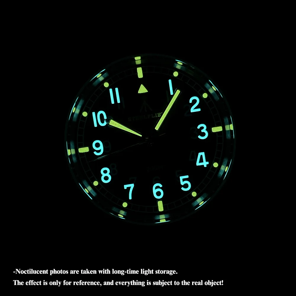 SF745 STEELFLIER Dive Wristwatch VH31 Silent Movement Super Luminous Sapphire Crystal 20Bar Waterproof Luxury 316L Steel Watches