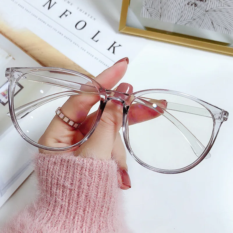 Fashion Finished Myopia Glasses Women Men Oversized Transparent Shortsighted Prescription Glasses Diopter -1.0 1.5 2.0 2.5 to -6