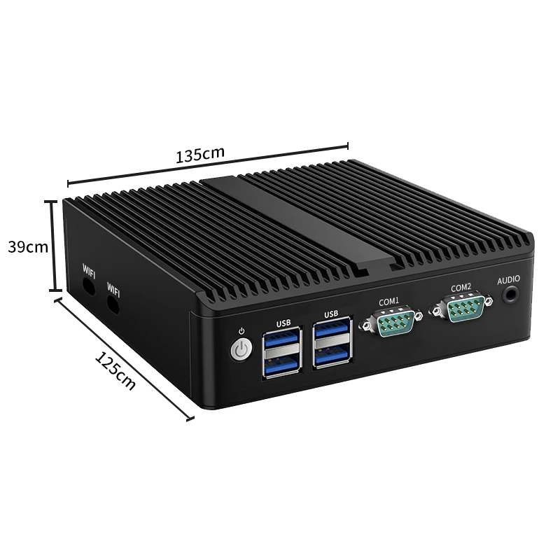 Fanless Mini PC Intel N100 2* LAN NVMe MiniPC Soft Router 2*HDMI DP AES-NI Windows11 Type-C Pokect industrial Computer2*COM