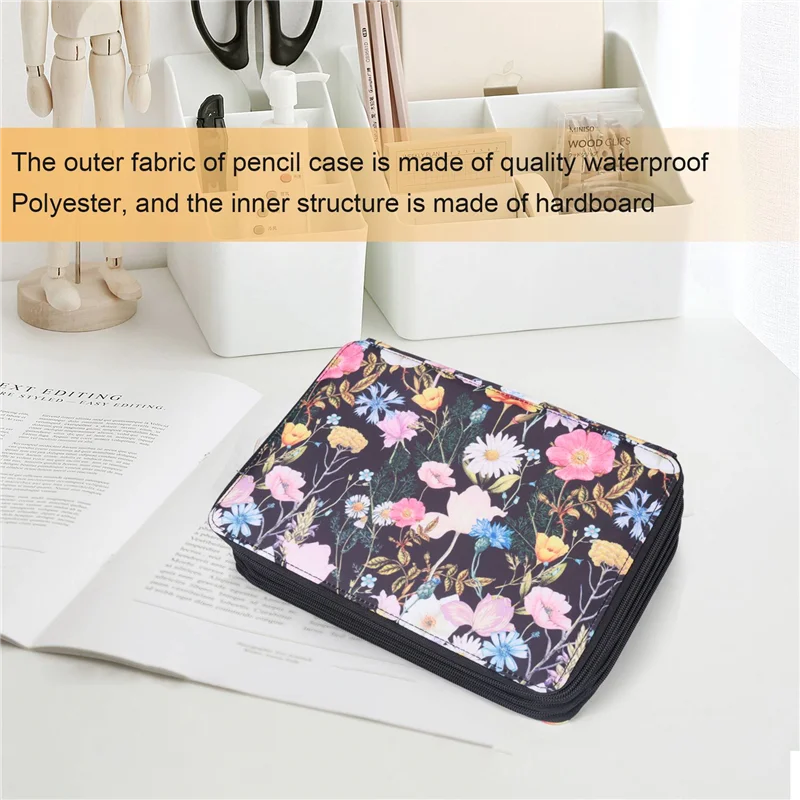 

Exquisite Workmanshipp-250 Slots Colored Pencil Case Organizer With Zipper Large Capacity Pen Holder Bag For Student Or Artist