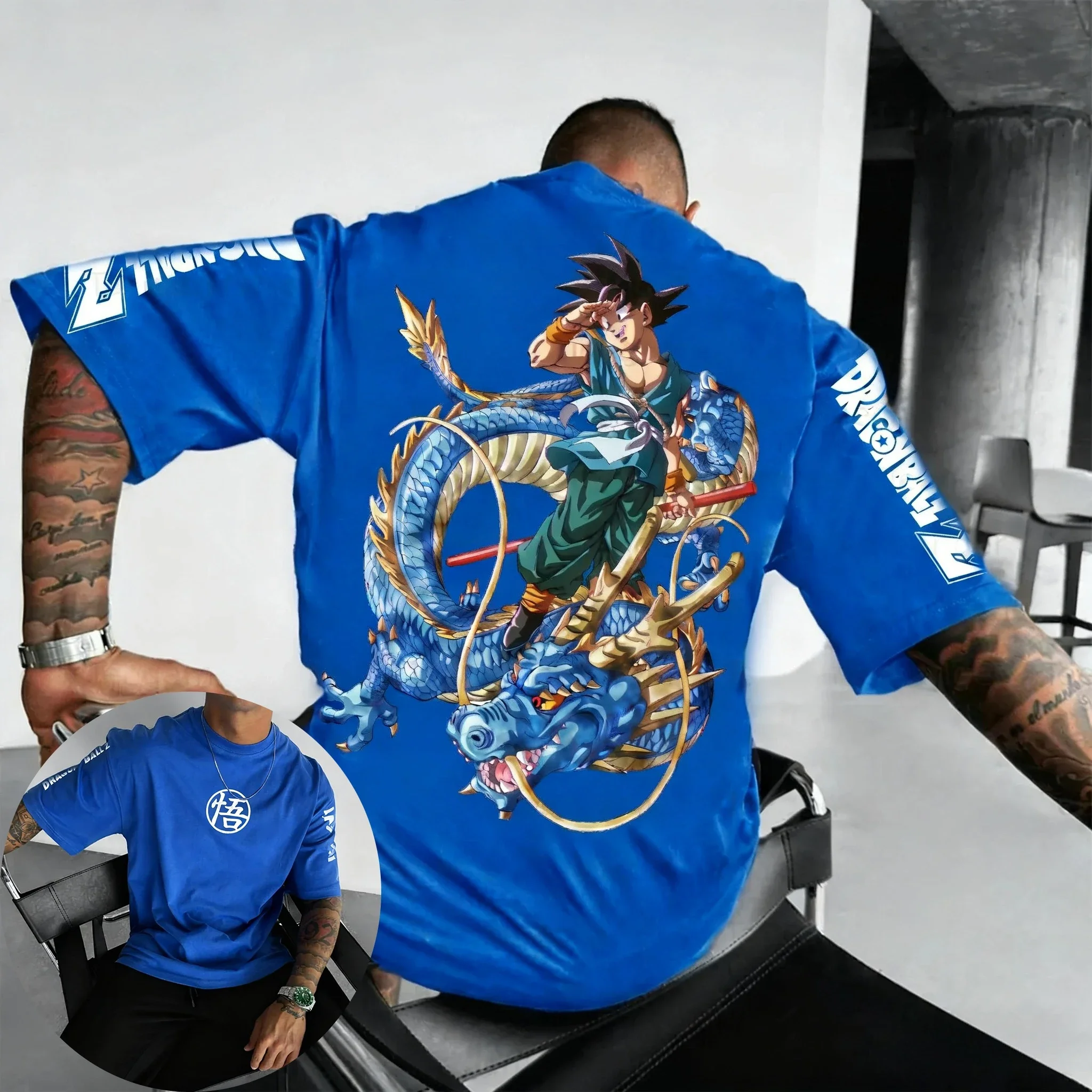 ドラゴンボール Y2K 多用途 Tシャツ メンズ 2026 秋冬 アニメ プリント カジュアル 日本原宿トレンド 新しい子供トップ