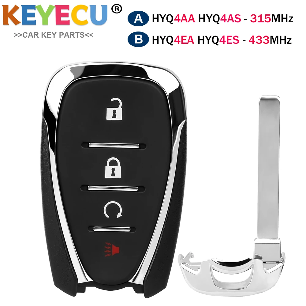 HYQ4AA HYQ4EA HYQ4AS HYQ4ES Smart Remote Key Fob for Chevrolet Bolt EUV EV Blazer Cruze Traverse Trailblazer Volt 2019 2020-2024