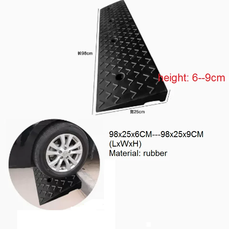 Rubber Step pad ramp curb household car road threshold climbing triangle pad speed bump uphill slope, along the road slope ladde