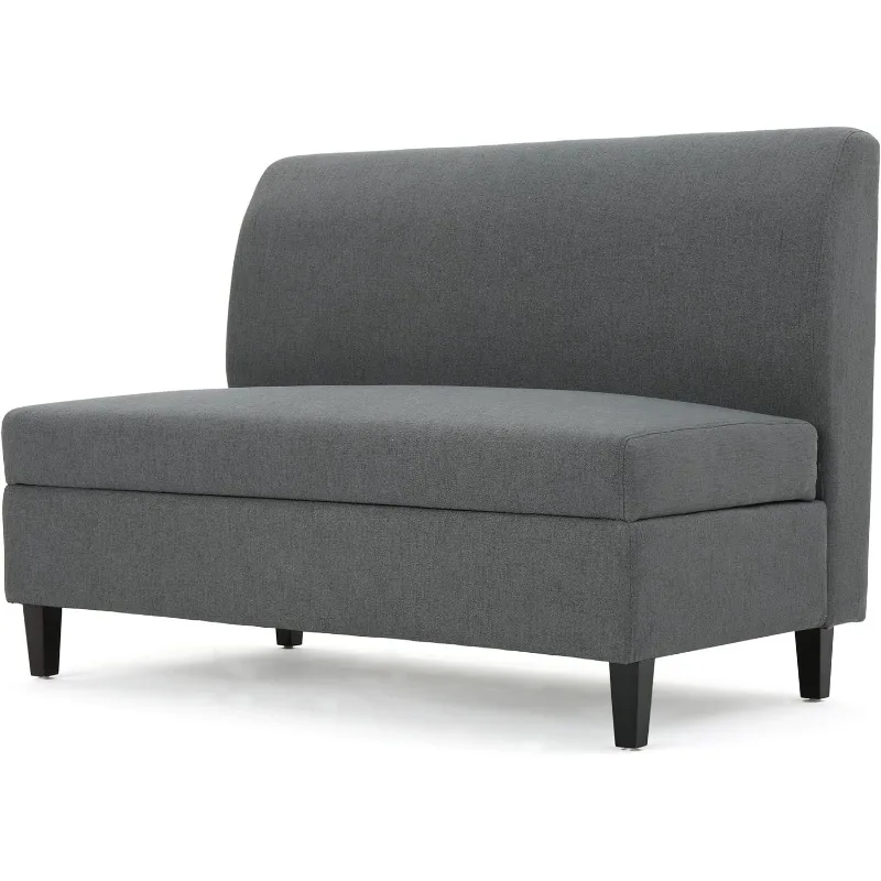 

Christopher Knight Home Tovah Fabric Storage Loveseat, Charcoal