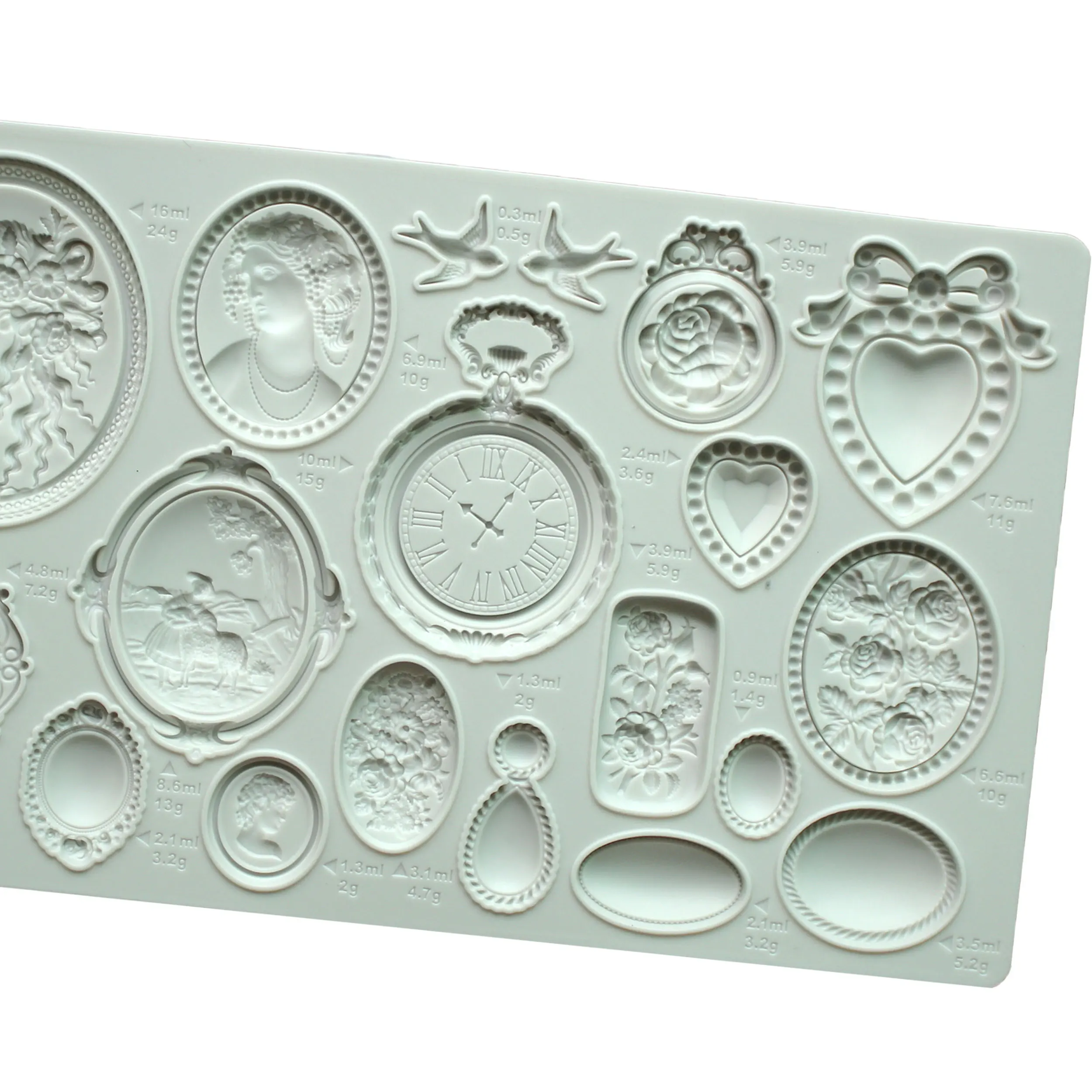 Gemstones, Emblems, Relief Silicone Mold Fondant Cake Decorating Silicone Mold Clay,Sugarcraft Chocolate Baking Tool，Kitchenware