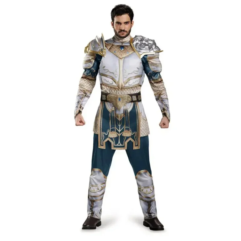 Snailify WOW Movie Character Cosplay Men Warcraft Llane Muscle Medieval King Costume Shield MN10