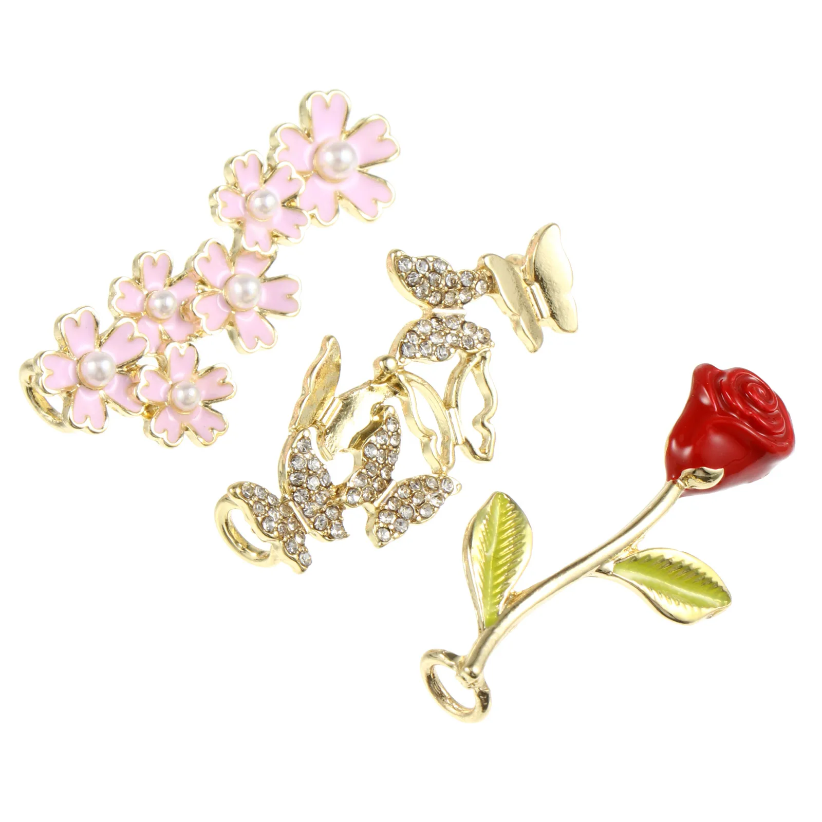 

3 PCS Shoelace Buckle Accessories Shoelaces Clip Decor Delicate Charm Alloy Premium