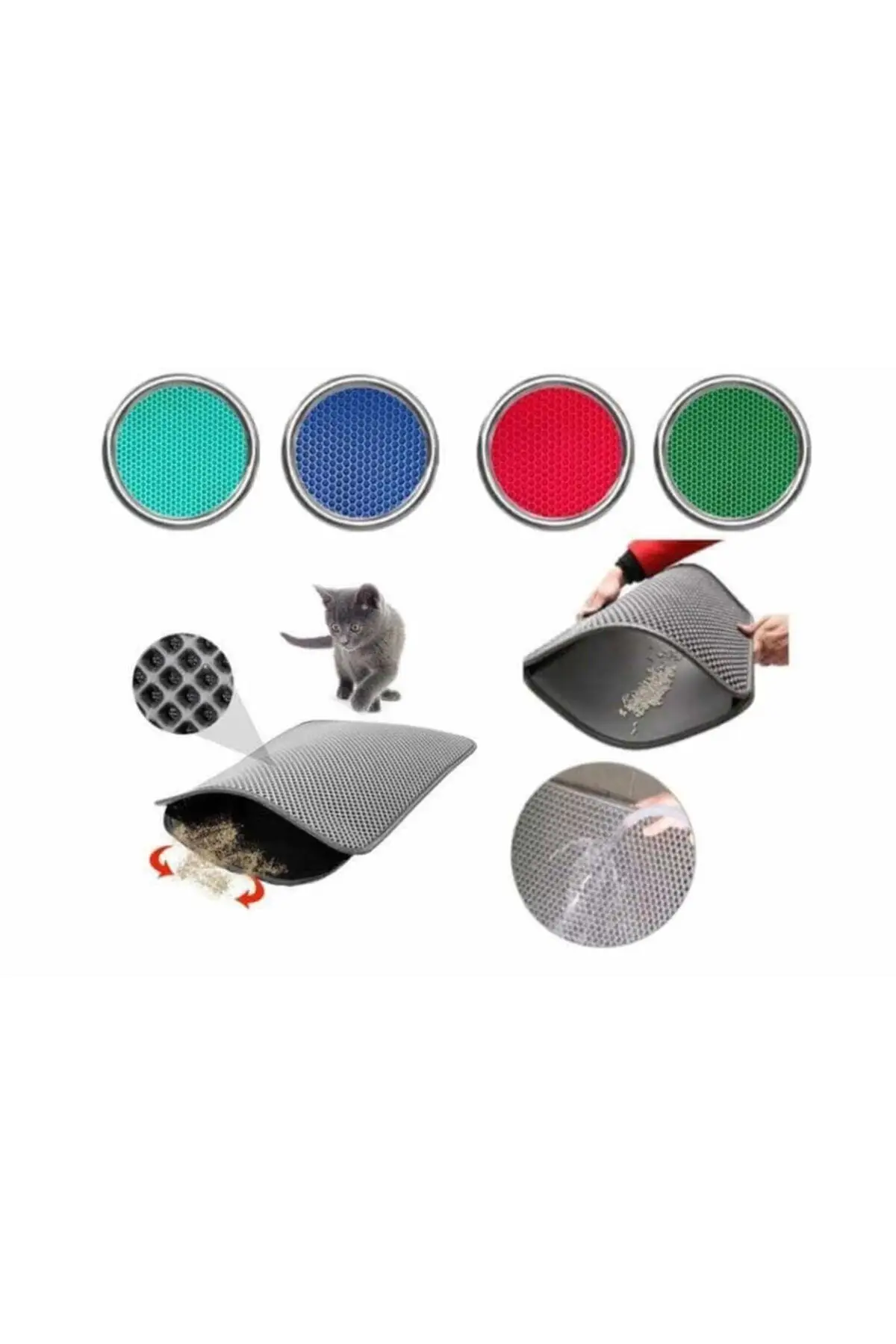 Screened Cat Toilet Mat 60 x 42.5 cm Gray Cat Mat Cat Toys you do not need to clean the sand in your home