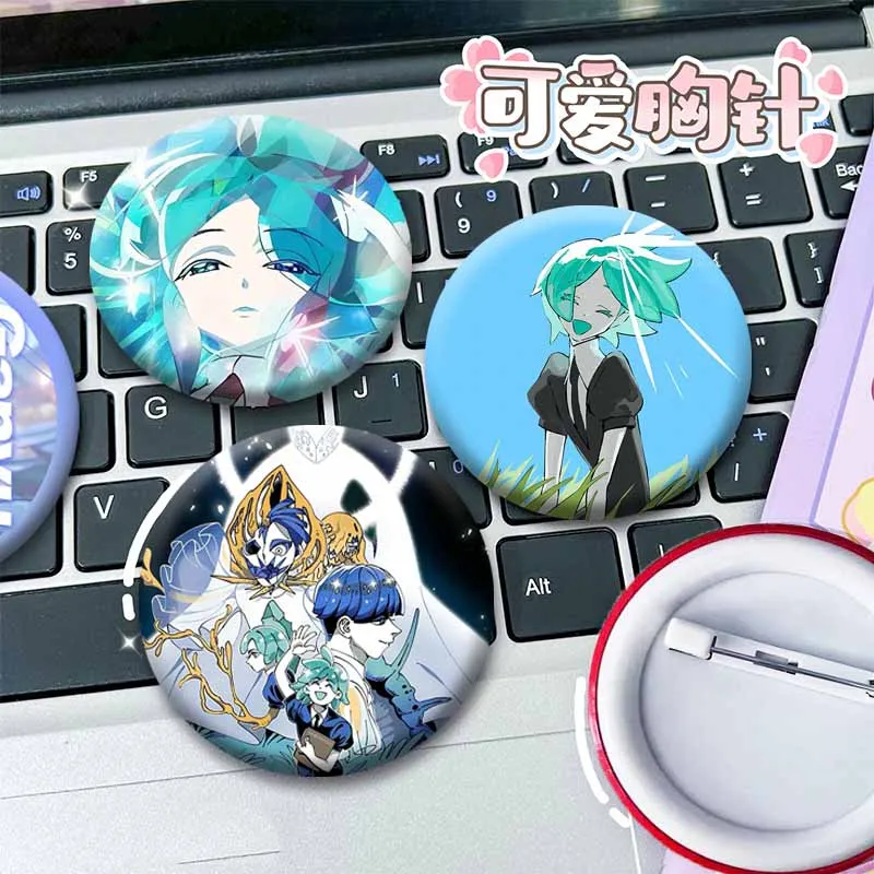 Cartoon Characters Badge Cute Manga Phosphophyllite Cairngorm Button Brooch DIY Backpack Hat Shoes Pins Jewelry Accessories Gift