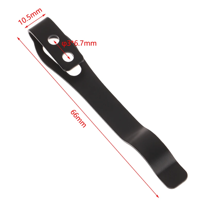 Stainless Steel Back Clip For Pocket Knife Waist Clip Folding Knives Handle DIY Making Accessories With 3pcs Screws