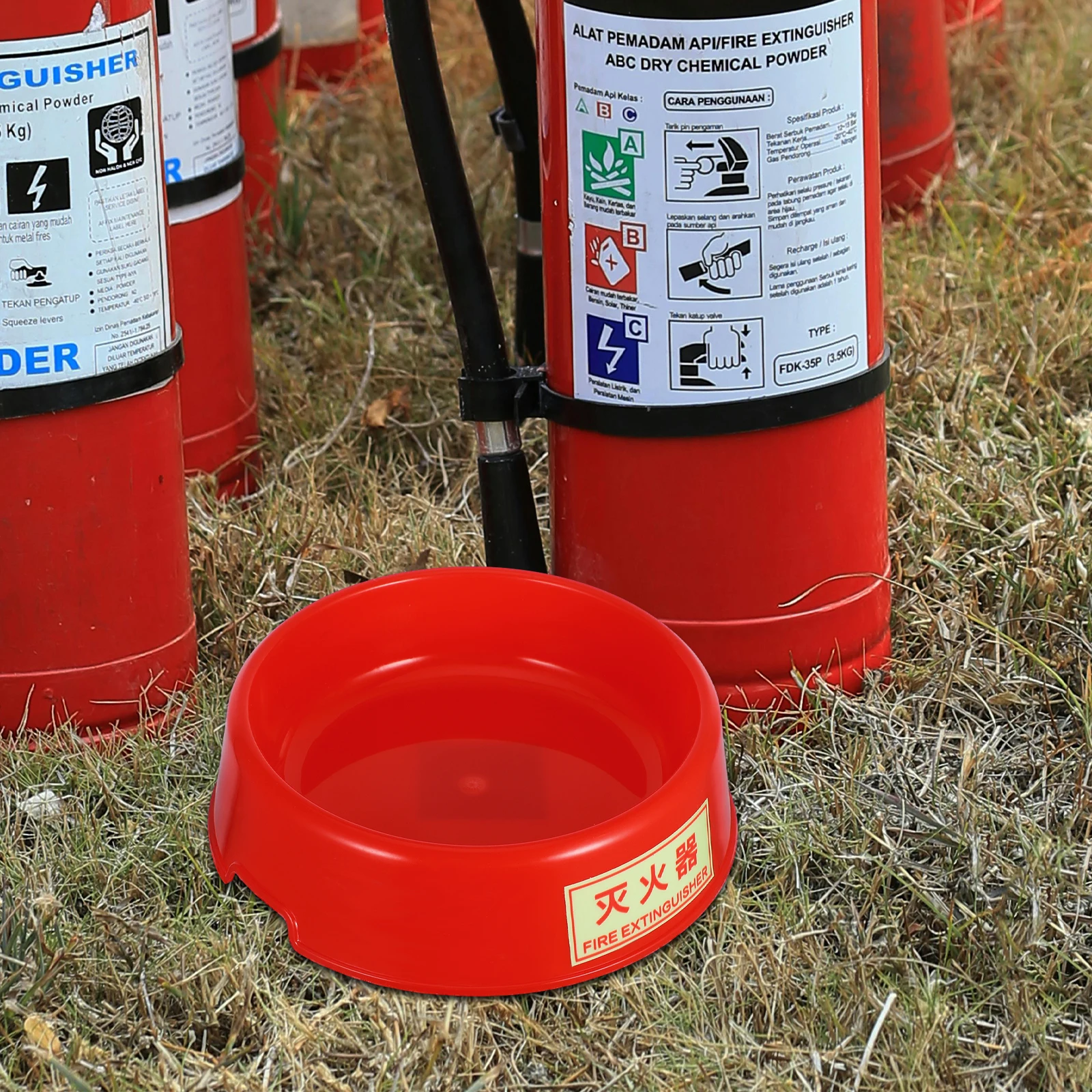 

Fire Extinguisher Base Night Glow Plastic Holder Stand Storage Support Reflective Design Safety Stability Versatile Installation