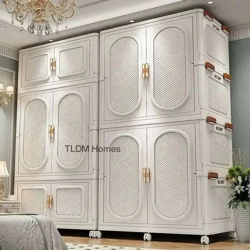 

Simple Modern Storage Folding Durable Wardrobe Home Locker Multi-functional Movable Storage Wardrobes Closet Bedroom Furniture N
