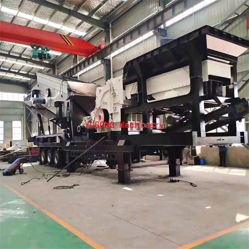 Mobile Crushing Sand Making Station Vehicle-mounted Bluestone Mine Equipment With Motor And Bearing Core Components