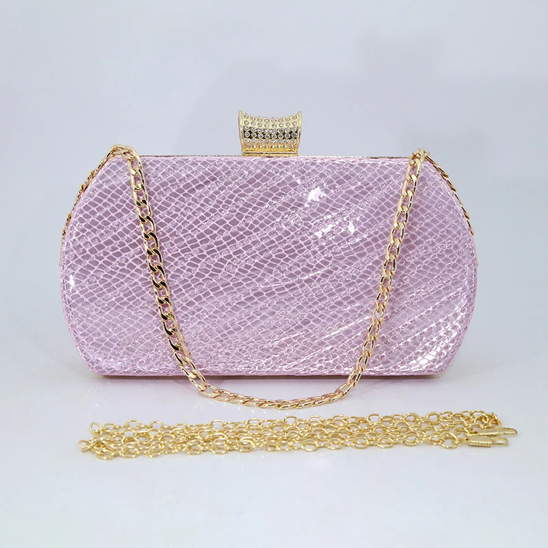 Luxury Chain Evening Clutch Bag Lady Elegant Wedding Bags New Women Purple Purse Handbags Party Dinner Dress Shoulder Bag XA33ZD