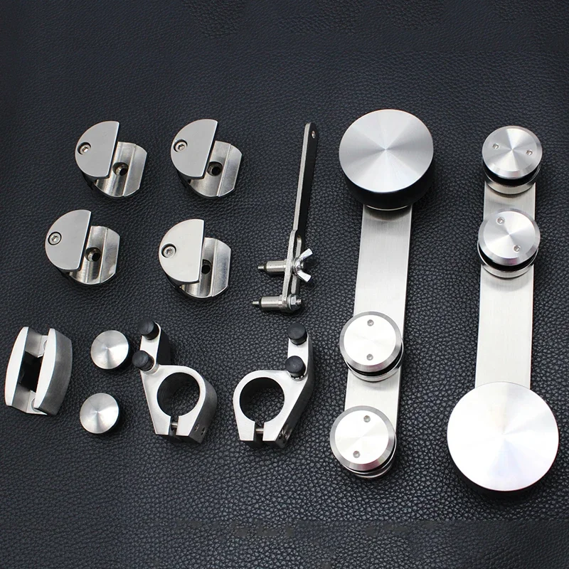 أعلى جودة جدار فولاذي مقاوم للصدأ جبل تحديد الباب الزجاجي بكرة الزجاج المقسى الباب الملحقات نظام الباب المنزلق