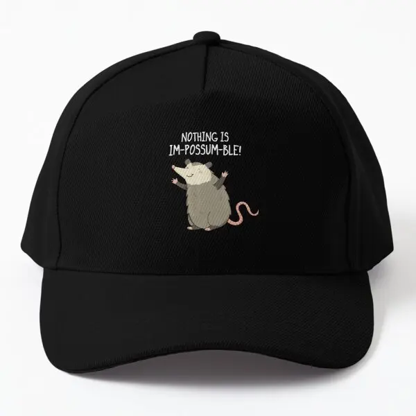 

Nothing Is Im Possum Ble Funny Possum Pu Baseball Cap Hat Bonnet Solid Color Casquette Summer Printed Fish Sport Czapka Casual