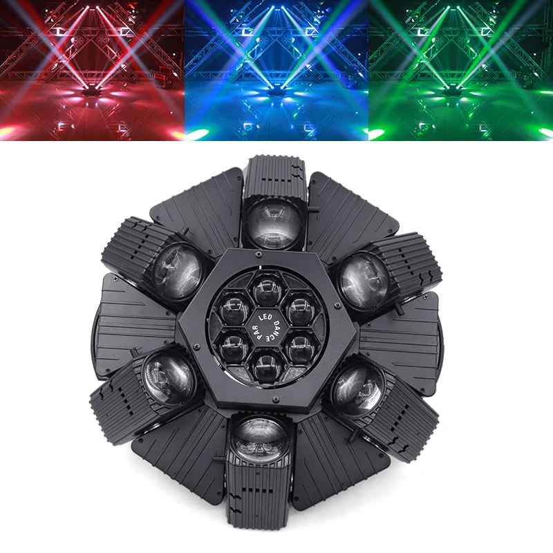 JCDG 6 Heads 6 Eyes Beam Moving Light Sound Active Dj Party Disco Stage Effect Light 6x30w Beam 6x10w Bee Eye Led Moving Head