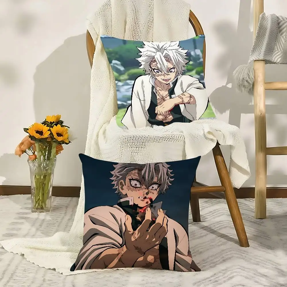 

Cool S-shinazugawa Sanemi-H Pillow Case Throw Pillow Cover Nordic Vintage Style Cushion Covers Home Living Room Sofa Couch Seat