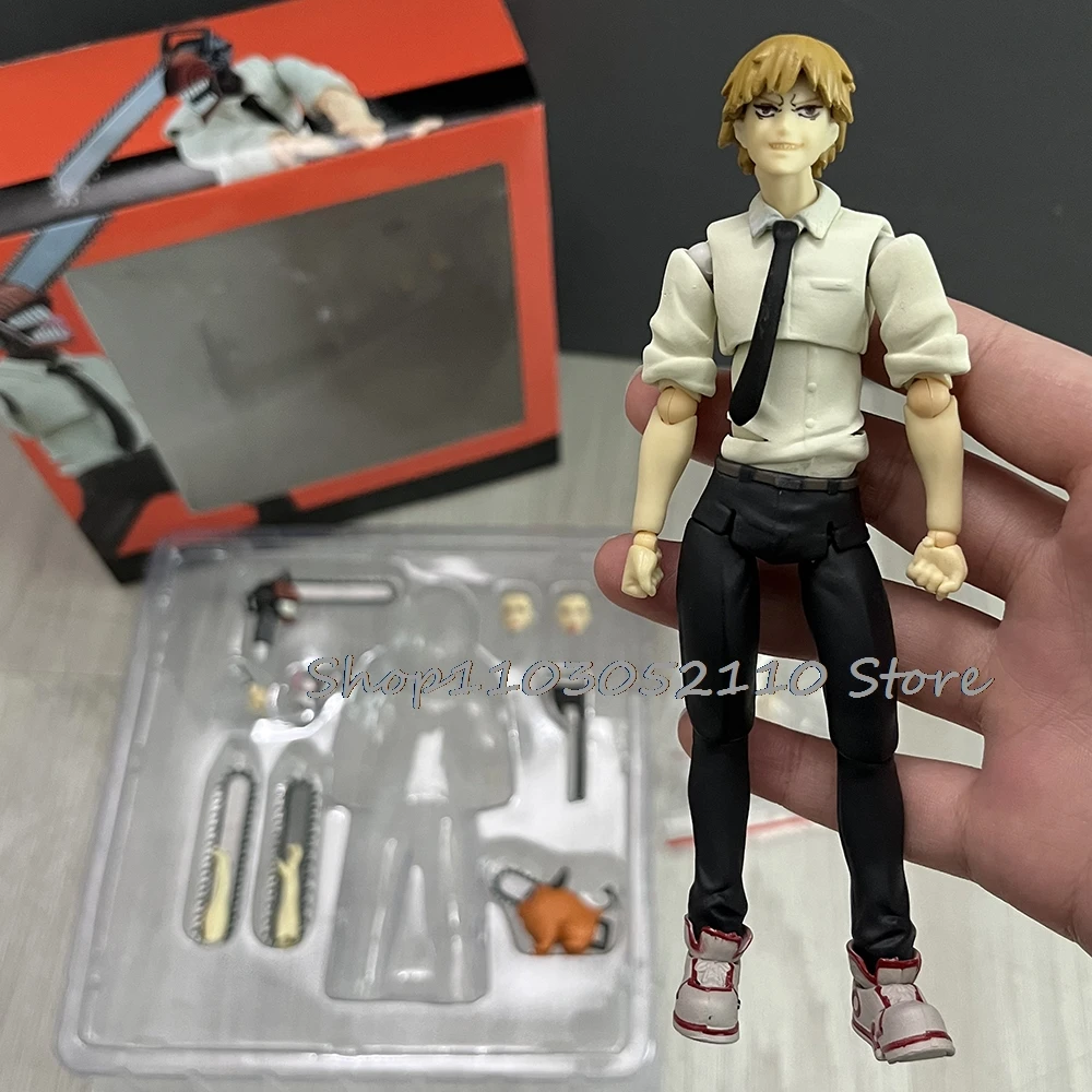 Figurka akcji Chainsaw Man Figma 586 SHF Denji Katana Man Model Anime Lalka Statuetka Ruchome Stawy Zabawki Filmowe Prezenty Noworoczne