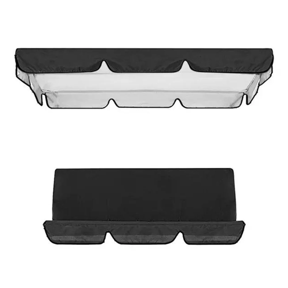 Garden Swing Canopy Seat 3 Seats Covers Swing Canopy Cover Kit/Set Swing Cover Set Patio Swing Top Cover Replace Accessories