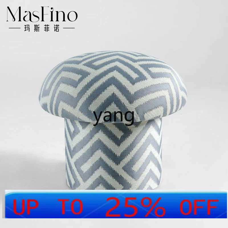 

LH Modern Creative Internet celebrity Fashion Fabric Mushroom Stool Living Room Round Stool Dressing Stool