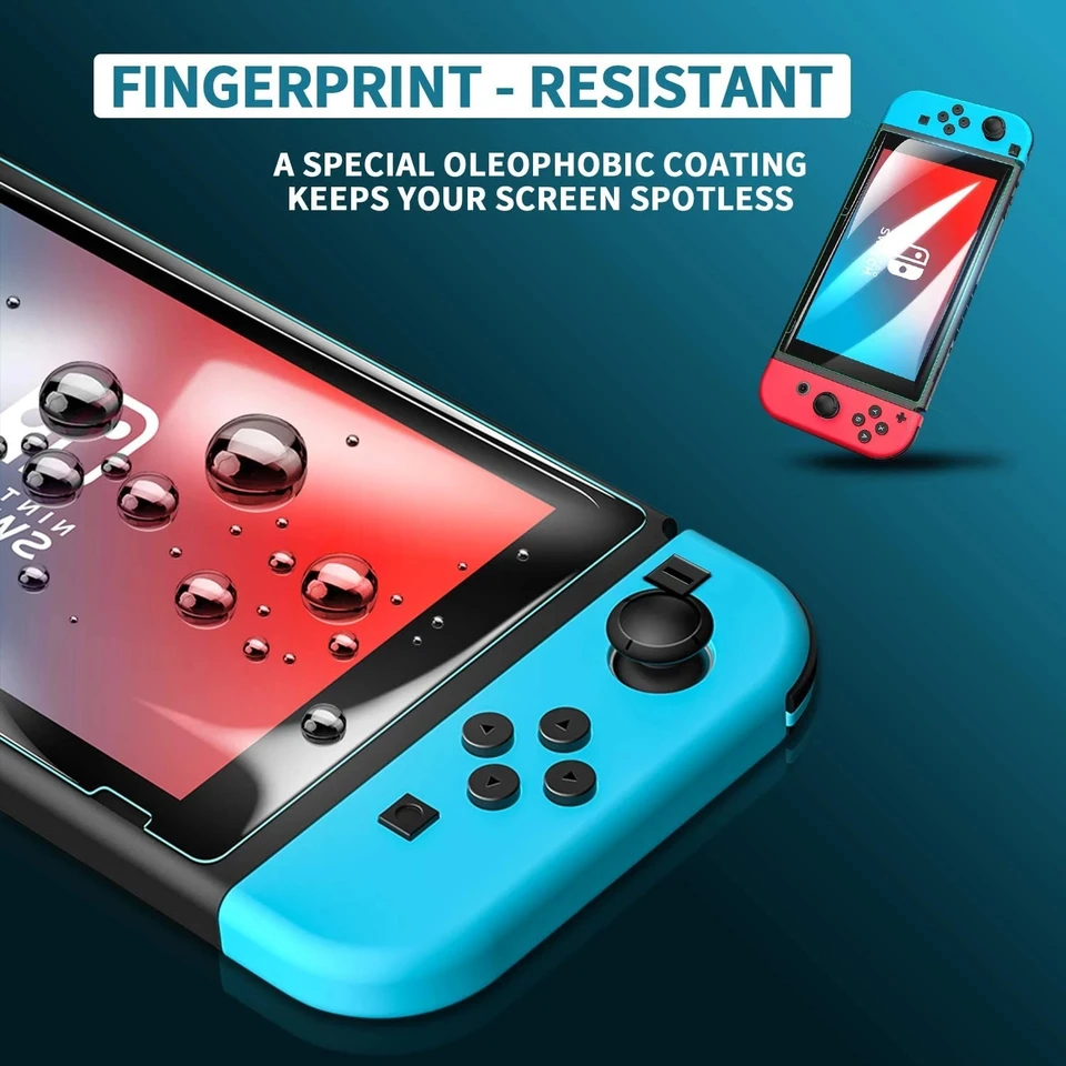 1/2/3 piezas Vidrio protector para Nintend Switch, protector de pantalla de cristal templado para Nintendos Switch Oled Lite NS Accesorios Película 2