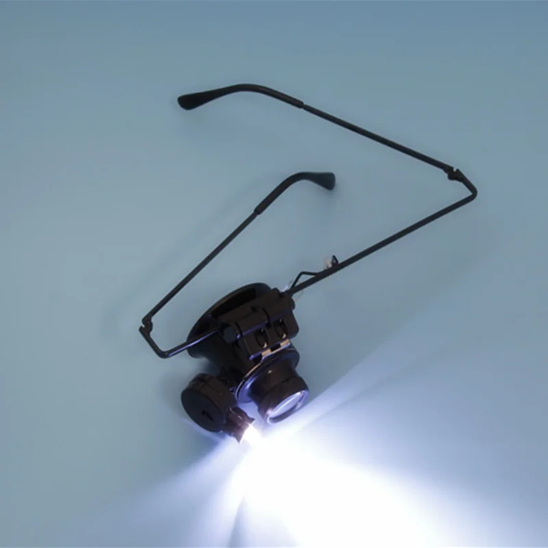 حار 20X أحادي تلسكوب مكبرة الزجاج LED ساعة إصلاح لوحة دوائر كهربائية إصلاح لحام نظارات مجوهرات اليشم التفتيش