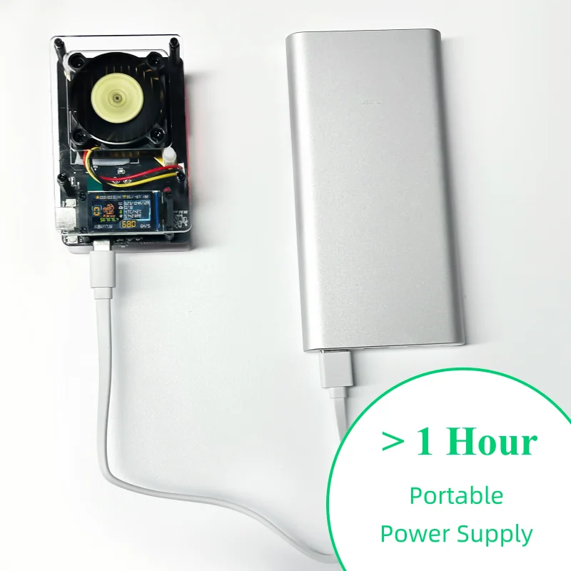 NMAxe NMMiner optimised ultra BM1366 ASIC Solo Lottery Miner 500GH/s Open Source Silent Home Use with Full Color Display
