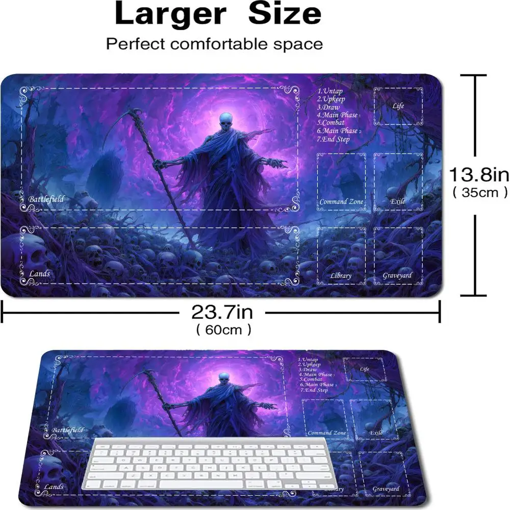 

Skeleton Mage MTG Playmat Non-Slip Rubber Base Card Game Mat TCG Card Battles Commander Gaming Mouse pad Large Duel Deskmat