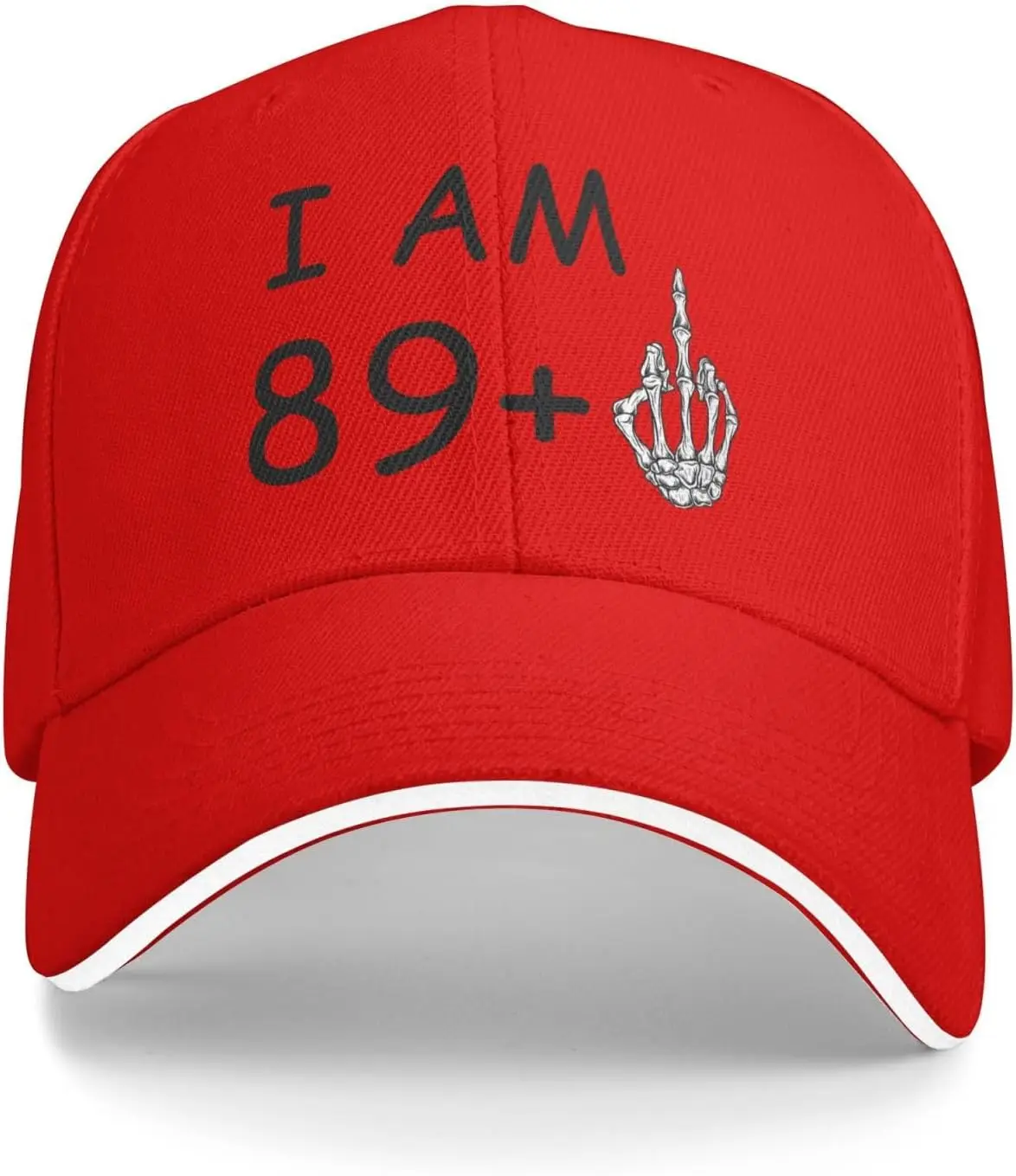 I Am 39 Plus Skeleton Middle Finger Baseball Cap Adult Polyester Adjustable Casual Sun Protection Cap