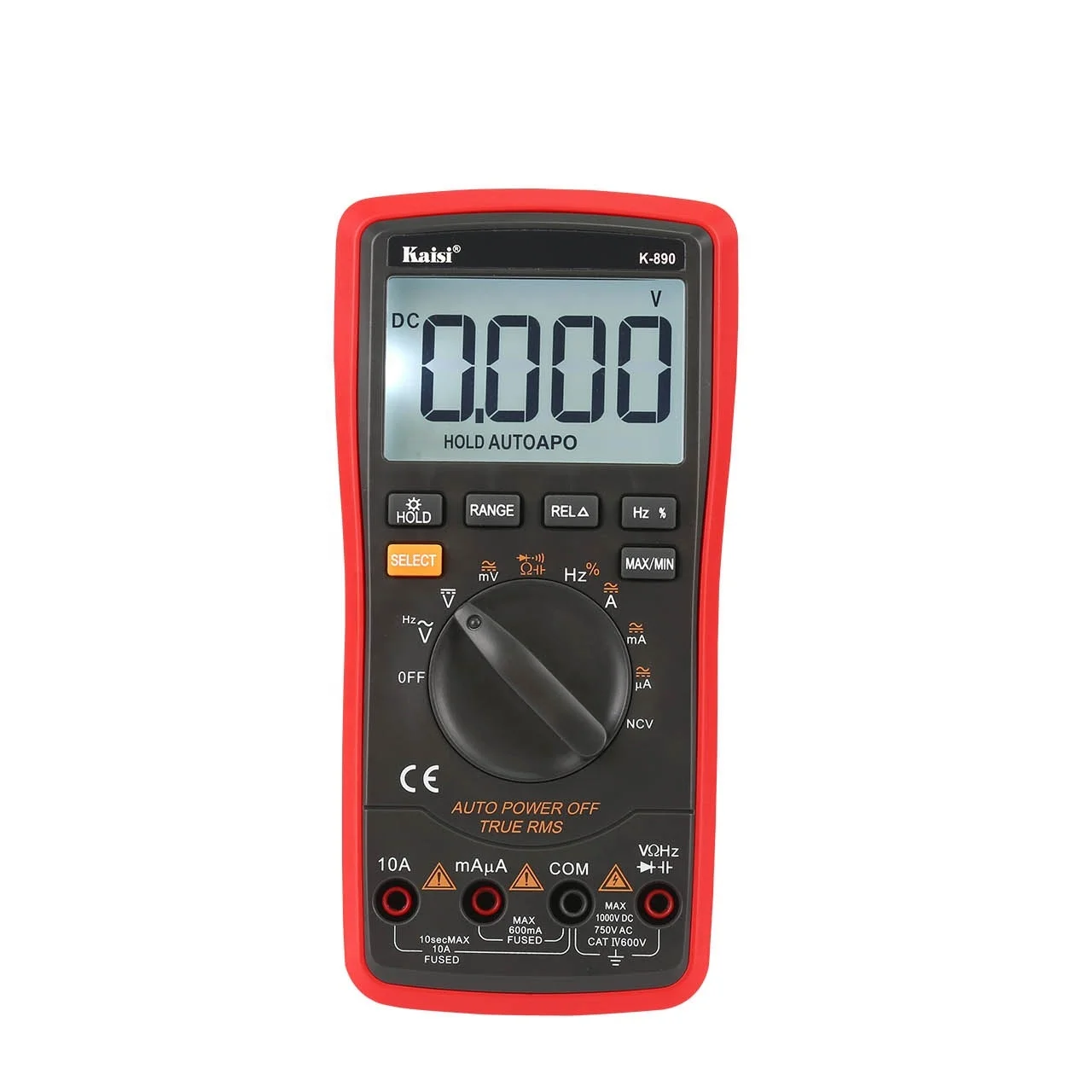 

Kaisi K-890 Phone Repair Fully Protected Large LCD Display Auto Range Digital Multimeter