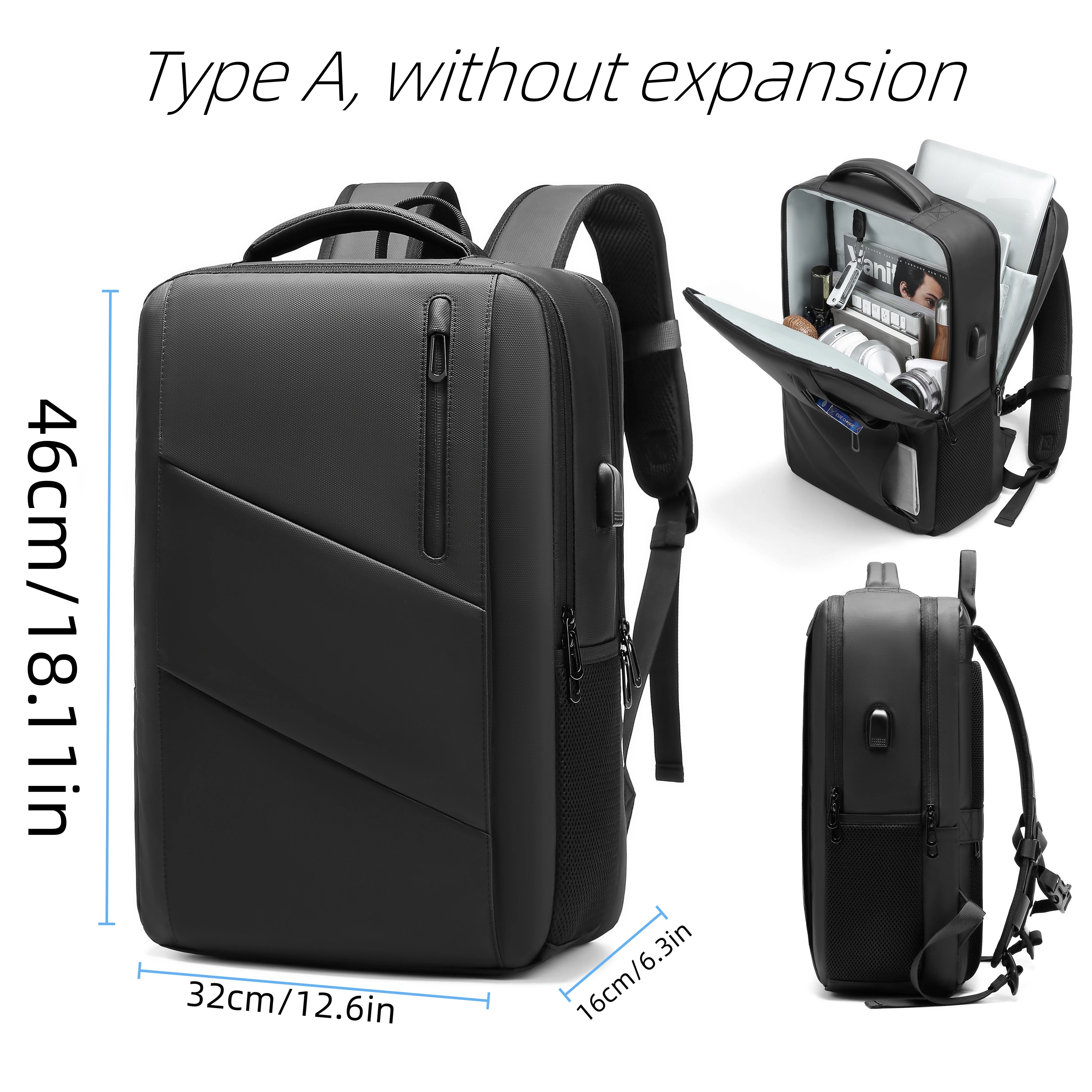 XOKY 18inch Mens Business Laptop Backpack  Quality Large Capacity Backpack Waterproof USB Travel backpacks men camping Mochaila