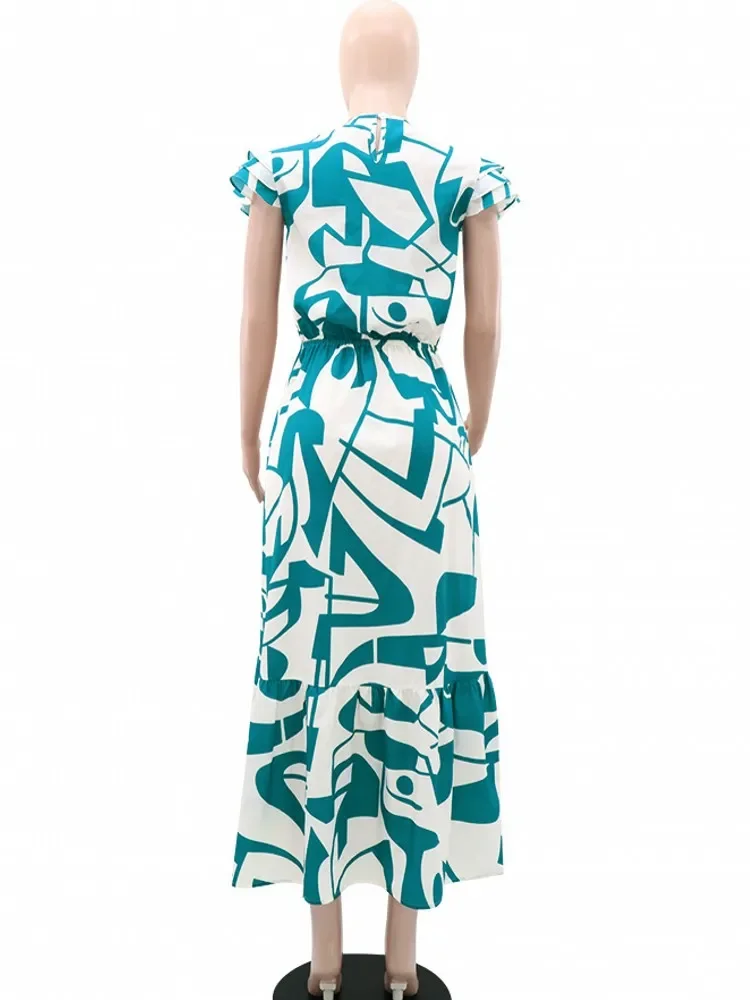 Afrikaanse Jurken Voor Vrouwen Elegant Polyester 2023 Nieuwe Moslim Mode Abaya Dashiki Gewaad Kaftan Midi Jurk Turks Afrika