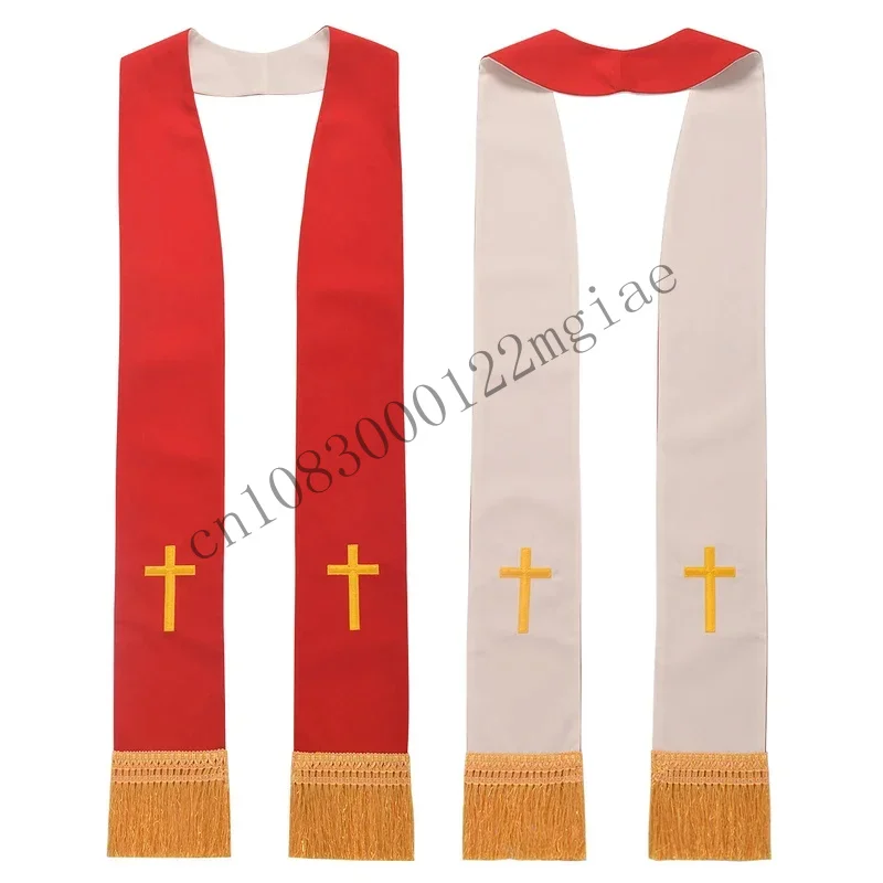 Anglican Priest Clergy Double Sided Unisex Adults Catholic Mass Pastor Liturgical Overlay Reversible Stole CMM221