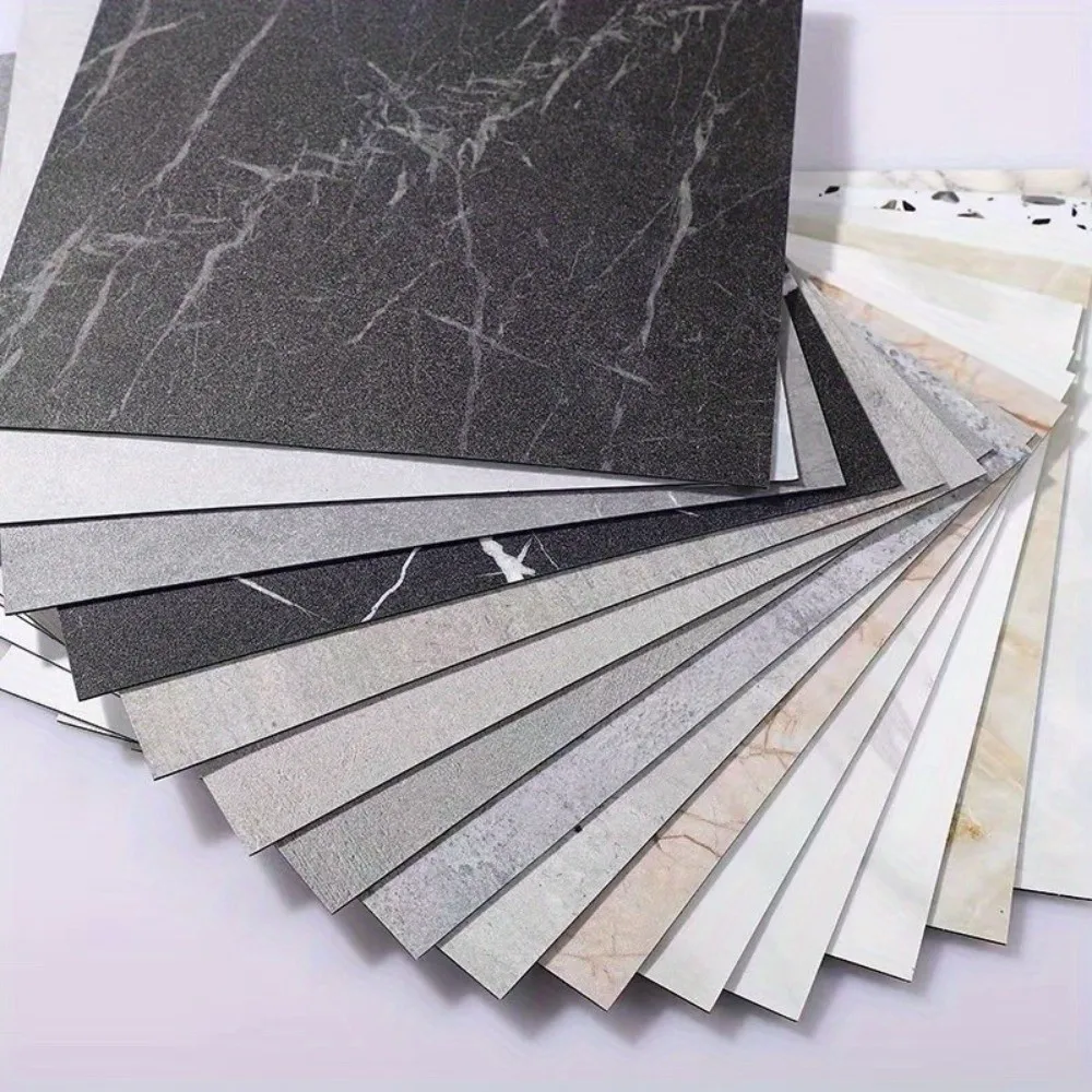 Self Adhesive Floor Tile 30X30CM PVC Vinyl Floor Tile Water Proof Marble Texture Floor Wall Sticker Bathroom Surface