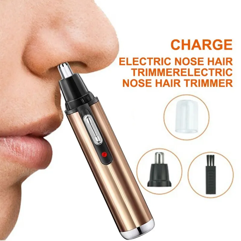 Electric Eyebrow Nose Hair Trimmer Shaving Machine Hot Selling Gold Battery Model