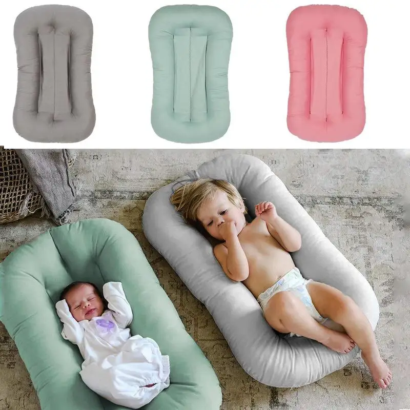 Tempat tidur bayi portabel, tempat tidur portabel untuk bayi baru lahir, tempat tidur sarang bayi anak laki-laki perempuan, Bassinet Bumper tempat tidur untuk perjalanan