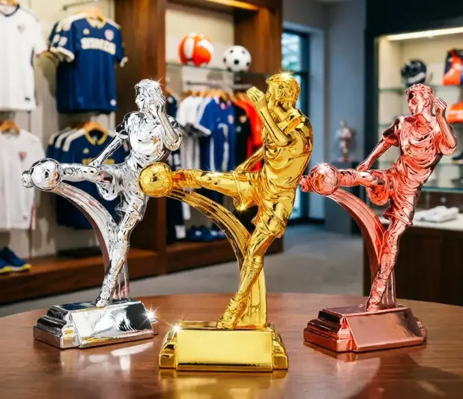 Trophée de match de football, prix du meilleur gardien de but, prix du meilleur buteur, prix du joueur exceptionnel, souvenir