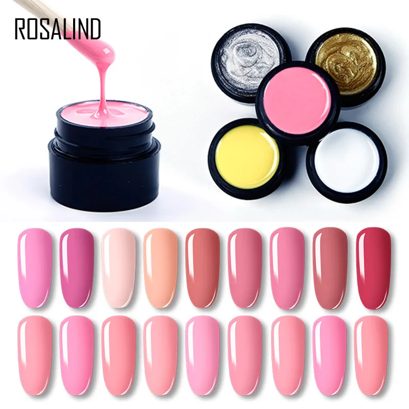 Rosalind-Verhéritage à ongles gel, mini bouteille en plastique, colle à ongles, figues gel, flash star, série UV, couche de finition LED, couche de base opi, 5ml