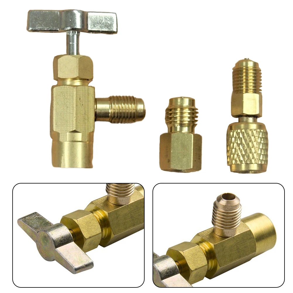 

Parts ADAPTERS Fit For R12 R134a Fittings Replacement Accessories 1/2\" ACME LH 3pcs/set High Quality Practical