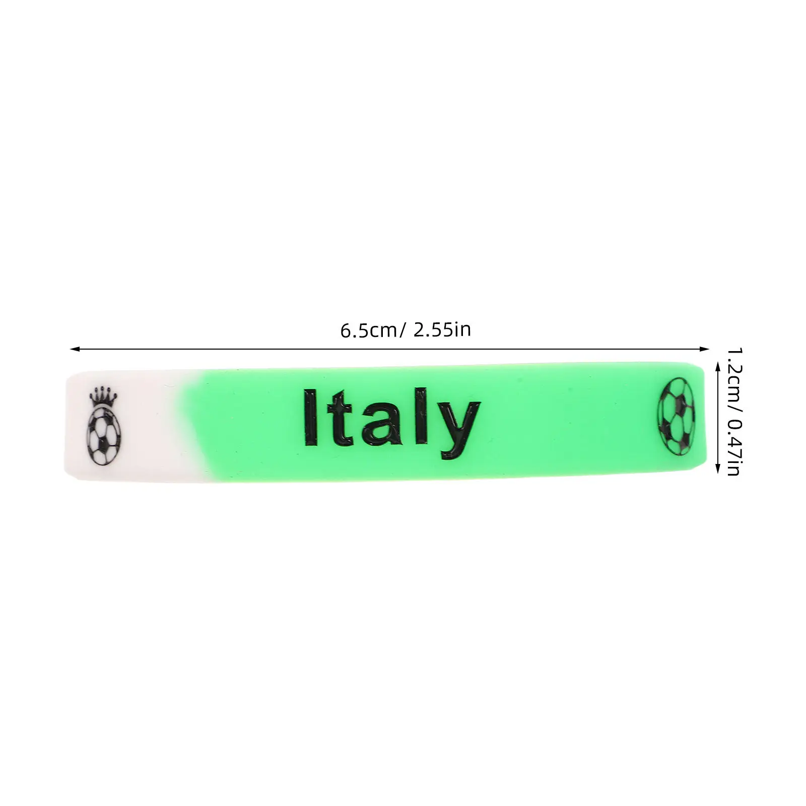 15Pcs Italy Silicone Football Soccer Wristbands Sports Events Party Favors National Flag Team Support Bracelets