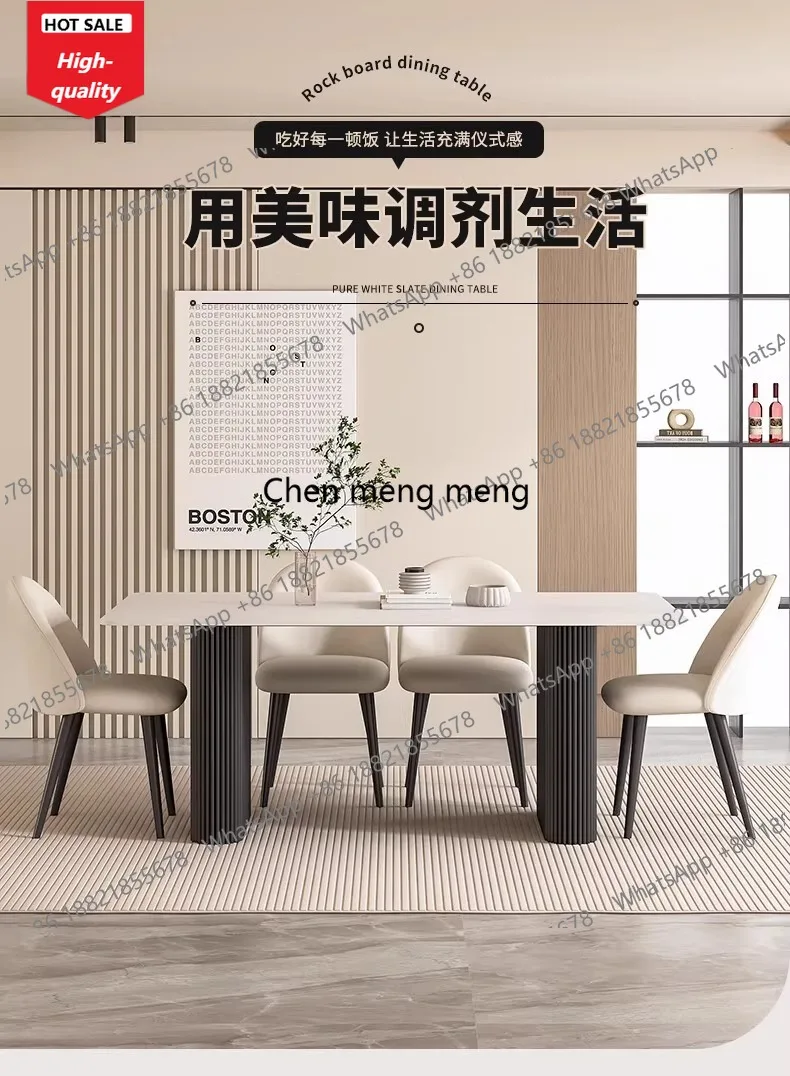 

C139 modern elegant dining table Mid century high-end marble design Rectangular table interior fashion live mesa comedor furnitu
