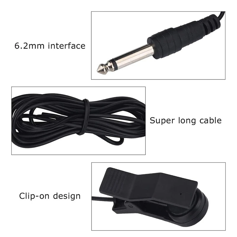 ELOS-CV-11 Portable Universal Violin Pickup, Clip-On Saxophone Pickup Contact Microphone For Instruments