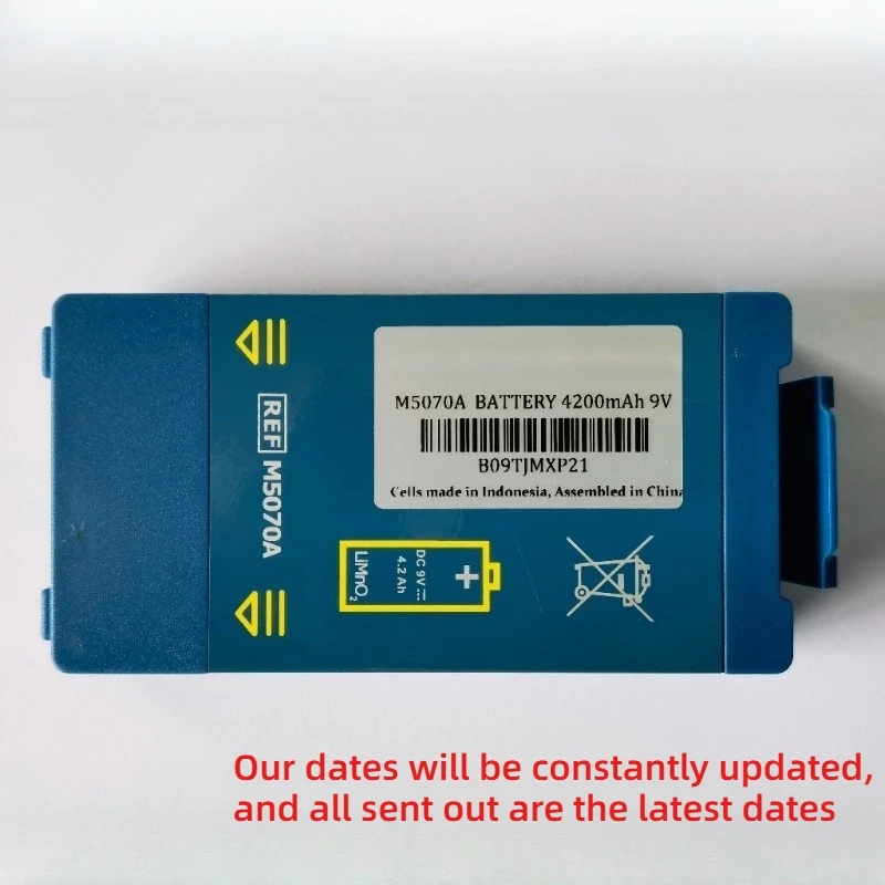 M5070A 9V 4200mAh Li-ion Battery for Philips HeartStart FRx HS1 OnSite M5066A M5067A M5068A 861304 AED Defibrillator